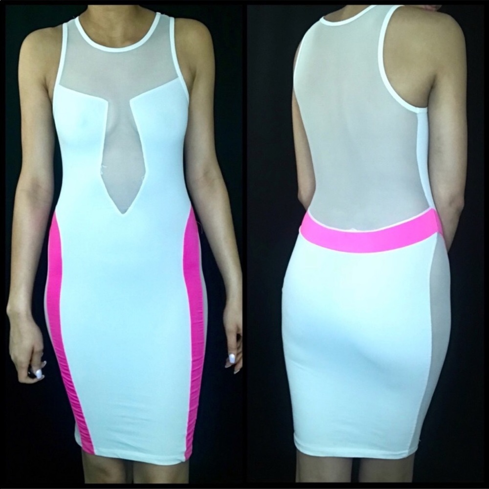 Pink & White Dress